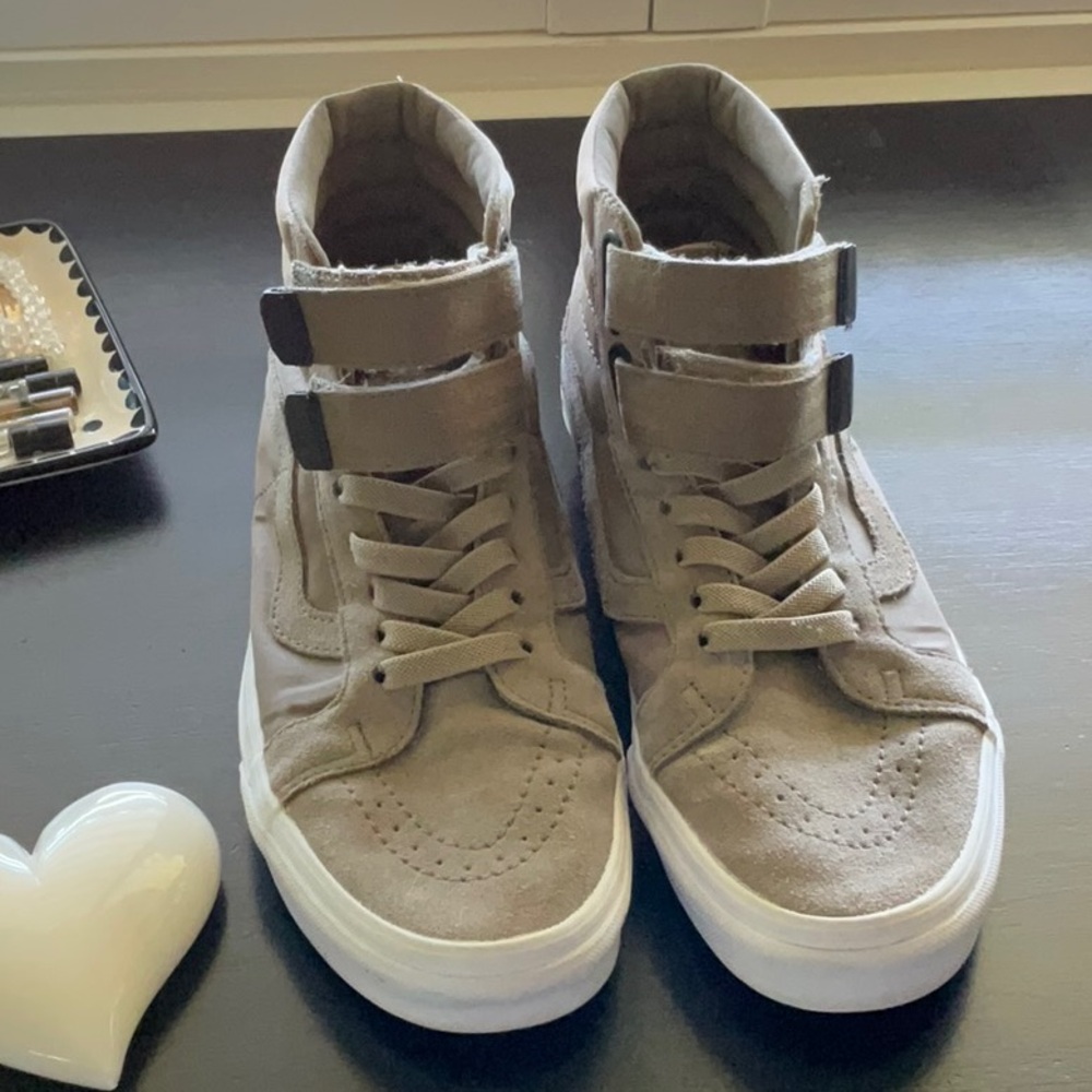 VANS SK8 SUEDE LEATHER & NYLON HI TOPS MENS SIZE 8.5